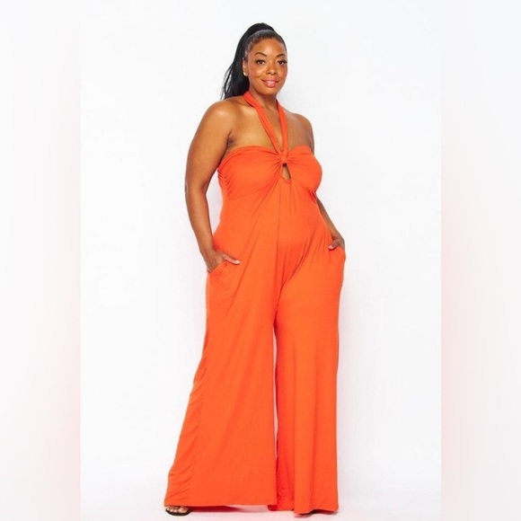 Pants - Orange Crush Jumpsuit- Plus Size (LAST ONE)